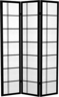 Red Lantern 6 ft. Tall Canvas Double Cross Room Divider Freestanding Folding Privacy Screen, Partition, and Separator for Modern and Contemporary Bedroom, Home Office, Studio, Dorm, Apartment
