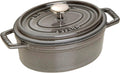Staub Cast Iron 1-qt Oval Cocotte - Graphite Grey