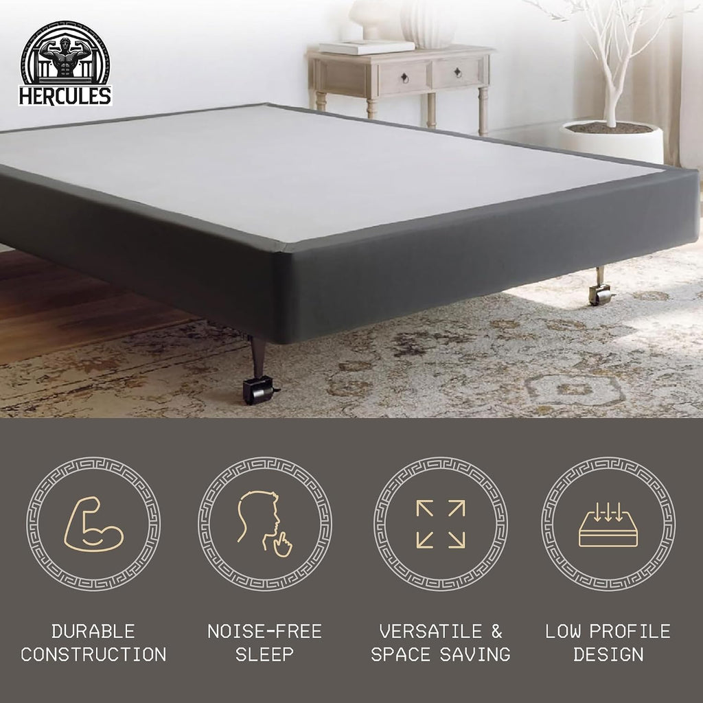Hercules 8 Inch High Profile Foundation Mattress Box Spring Replacement, Full