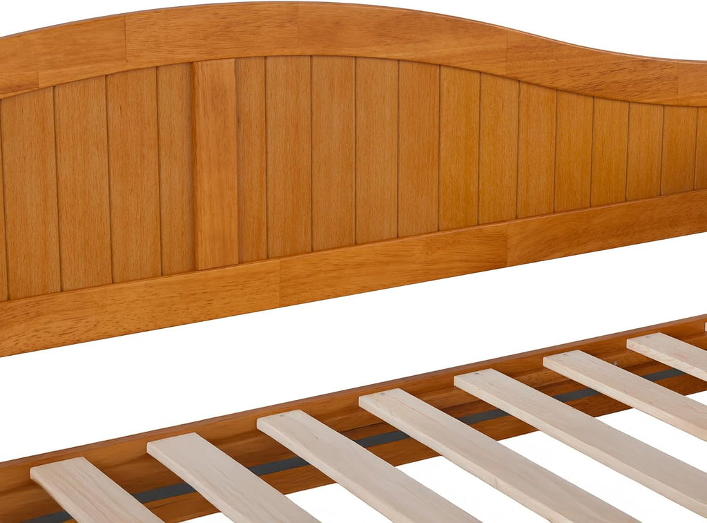 AFI, Nantucket Twin Wood Daybed with 2 Storage Drawers, Light Toffee