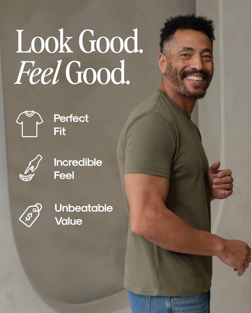 True Classic Mens T-Shirts – Short Sleeve Crew Neck T Shirts for Man, Cotton Blend Plain Novelty Men's T-Shirts
