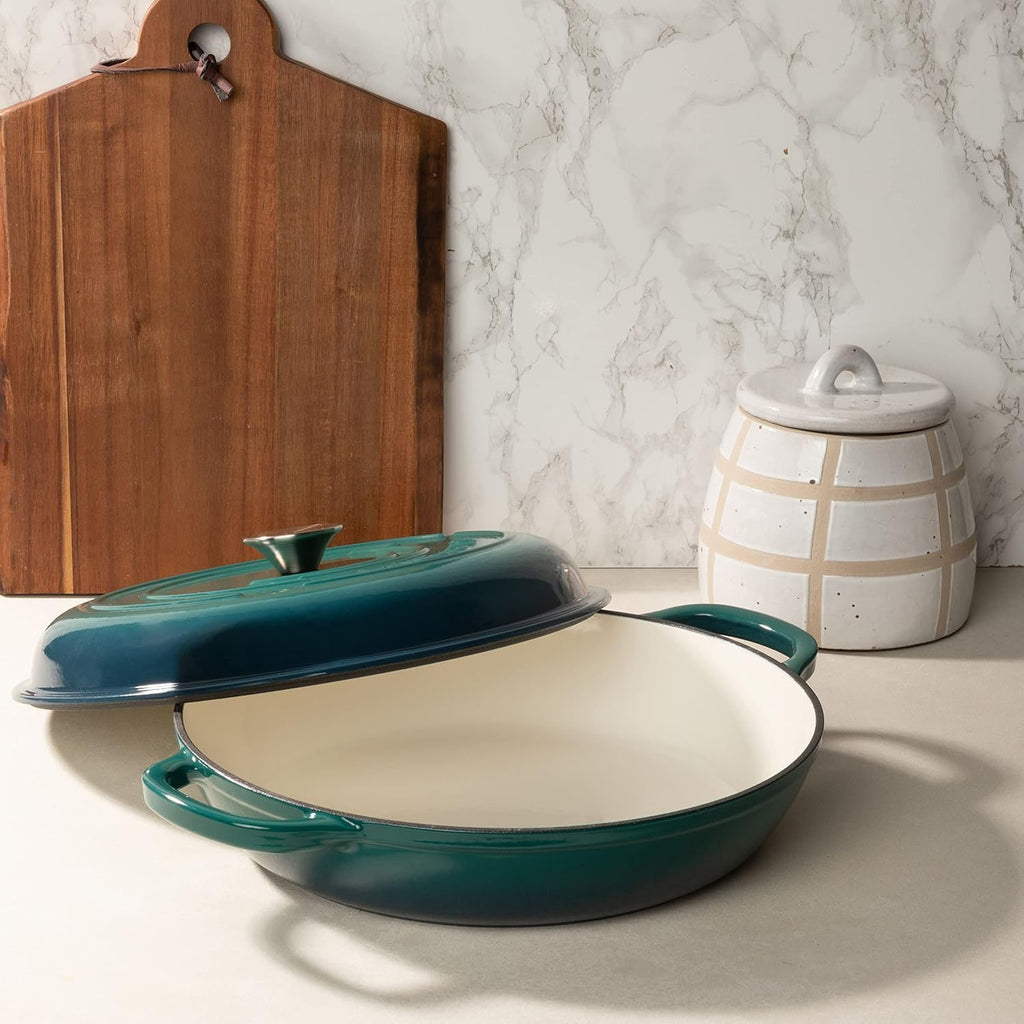 Larder & Vine 20 Piece Cookware Set (Bondi) | Dutch Oven, Utensil Set, Braiser, and Trivets