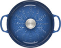Le Creuset Noel Collection: Signature Cast Iron Braiser Embossed Snowflake w/Stainless Steel Knob, 2.25 qt., Marseille