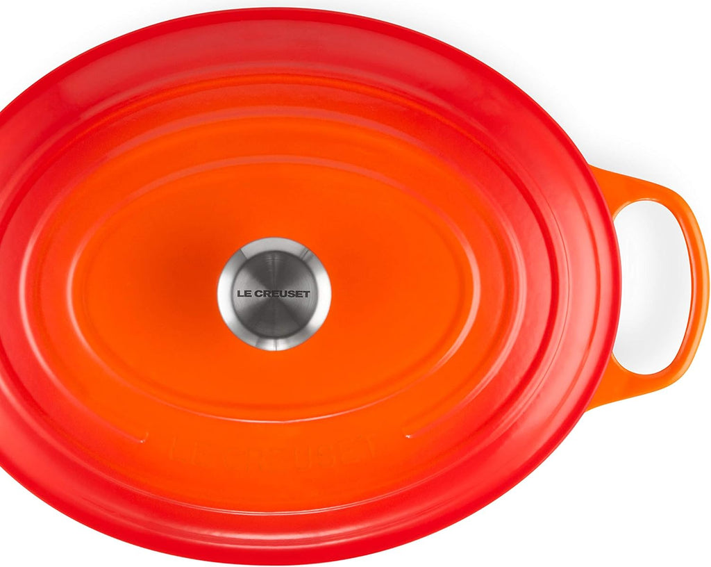 Le Creuset Signature Enamelled Cast Iron Oval Casserole Dish With Lid, 35 cm, 8.9 Litres, Volcanic, 21178350902430