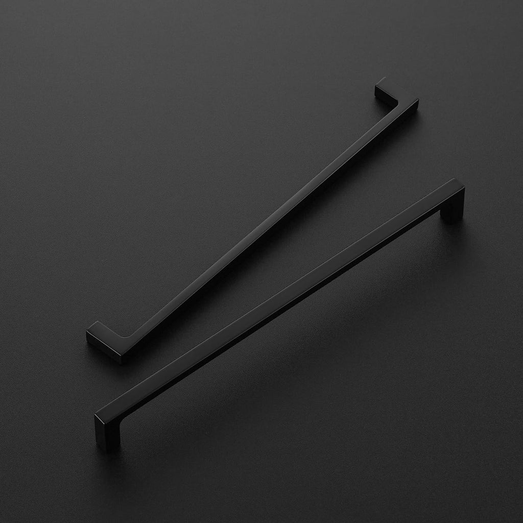 Ravinte 30 Pack 10-inch Hole Centers Matte Black Cabinet Pulls - Solid Zinc Alloy Square Bar Handles for Kitchen Cabinets & Drawers