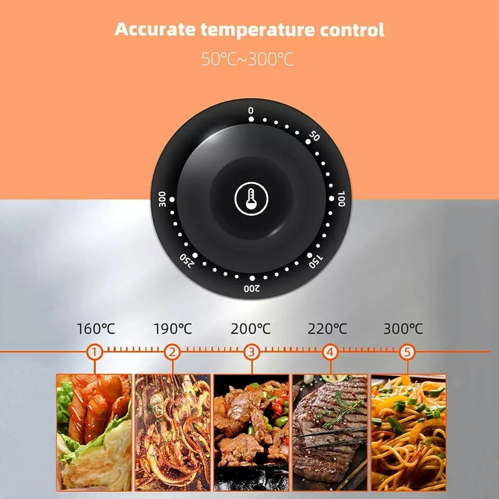 4400W Commercial Flat Top Electric Griddle/Stainless Steel Countertop Bakeware/Non-Stick Teppanyaki Griddle with Dual Temperature Control Button