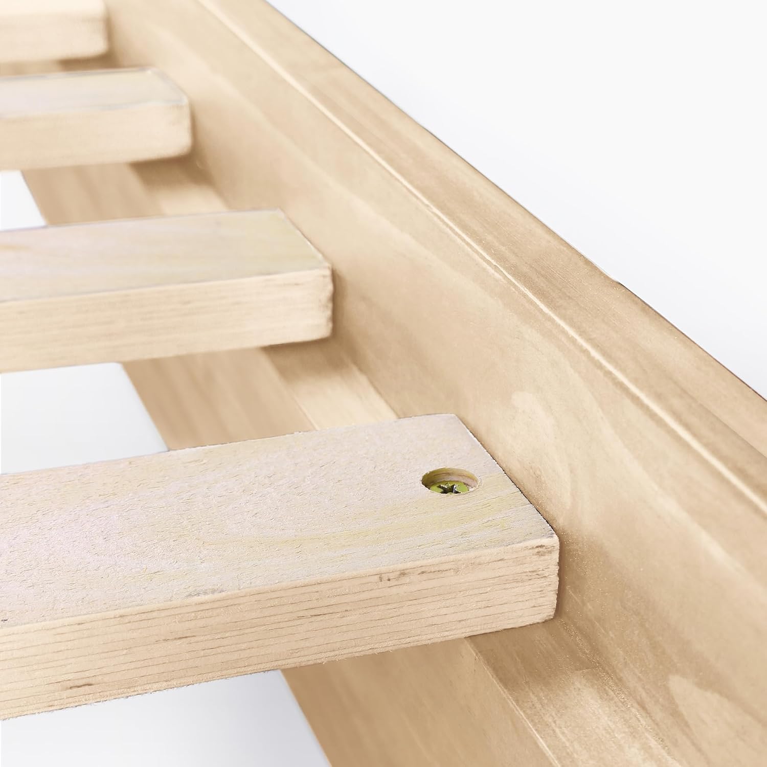 eLuxurySupply Wooden Platform Bed Frame Full Size, Natural - Low Profile, No Box Spring Needed, Easy Assembly, Wooden Modern Minimalist Style