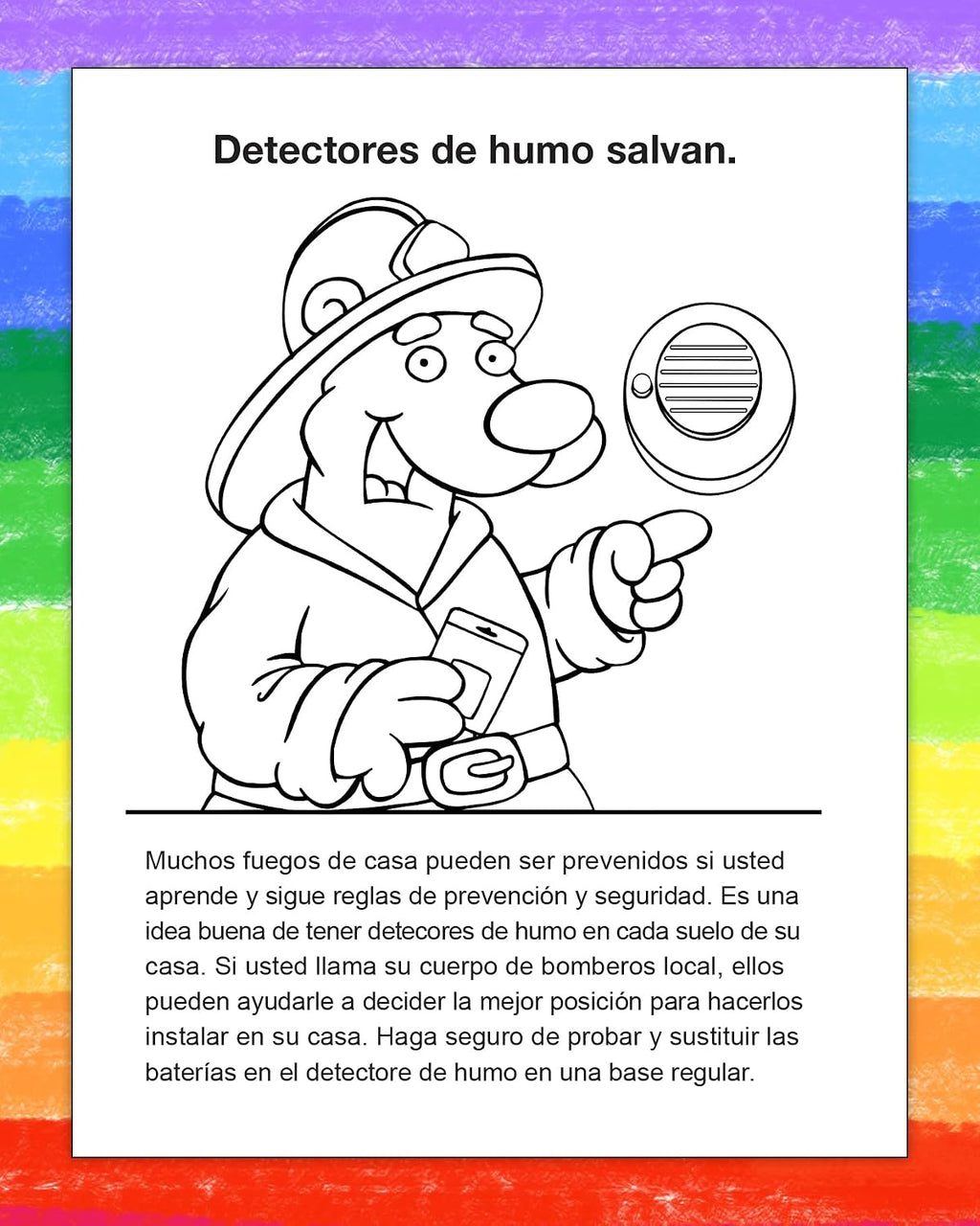 ZOCO – Fire Safety (in Spanish) Custom Coloring & Activity Books for Kids (250 Bulk Pack, Without Crayons) – Fire Prevention Week, National Night Out Educational Materials