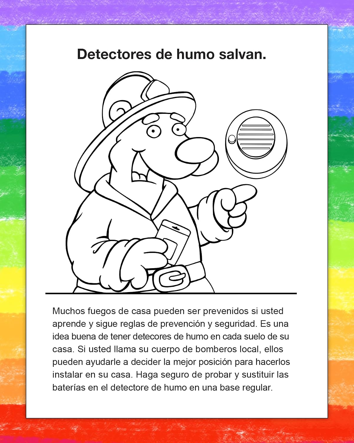 ZOCO – Fire Safety (in Spanish) Custom Coloring & Activity Books for Kids (250 Bulk Pack, Without Crayons) – Fire Prevention Week, National Night Out Educational Materials