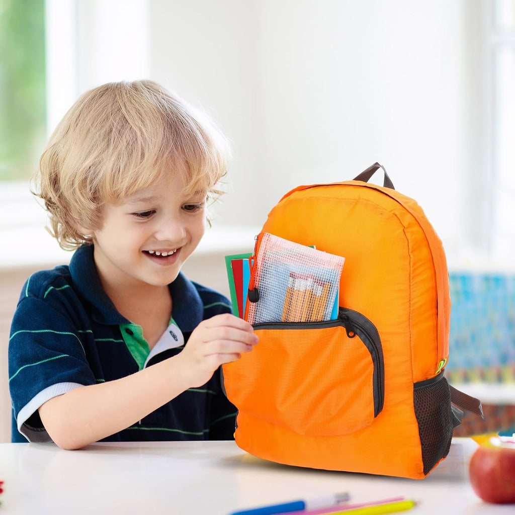 Affrolling 24 Sets Bulk Backpacks with Supplies Donations Kit Essentials Wholesale Backpack Assorted Styles(Bright)