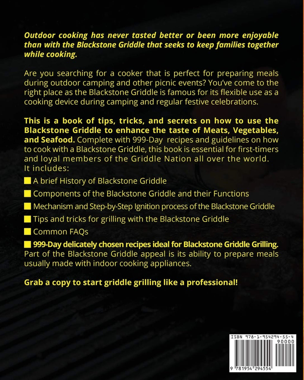 Blackstone Outdoor Gas Griddle Grill Cookbook 999: The Ultimate Guide with 999-Day Simple Scrumptious Griddle Grilling Recipes Made By Your Blackstone Outdoor Gas Griddle Grill