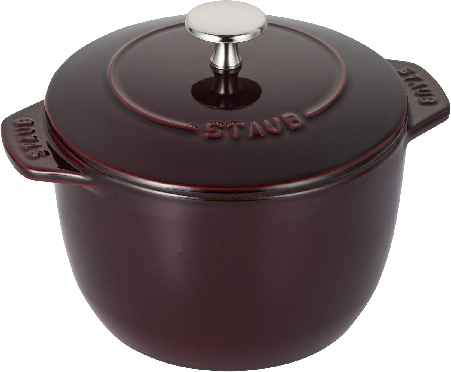 staub La Cocotte de Gohan 40511-561 La Cocotte de Gohan Grenadine Red, M, 6.3 inches (16 cm), Rice Pot, 2 Pieces, Cast Iron, Induction Compatible, Rice Cooker