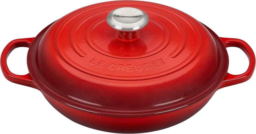 Le Creuset Enameled Cast Iron Signature Braiser, 2.25 qt., Cerise