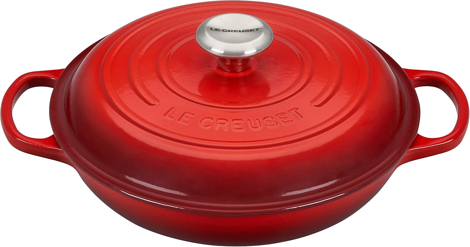 Le Creuset Enameled Cast Iron Signature Braiser, 2.25 qt., Cerise