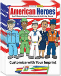 ZOCO – Patriotic Custom Coloring & Activity Books for Kids (250 Bulk Pack, With Crayons) – American Heroes Theme for 4th of July, Veterans Day & Military Events