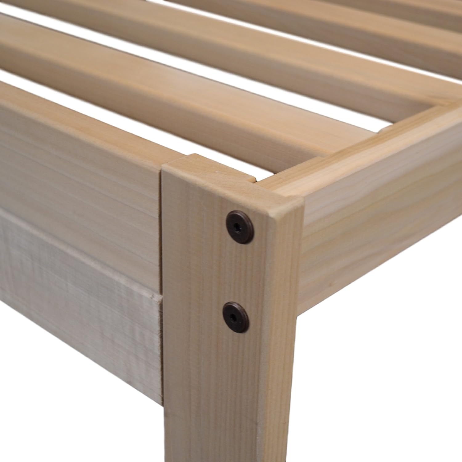 KD Frames Nomad Platform Bed - Twin Bed Frame - Unfinished Wood Bed Frame - Minimalist Swedish Design - Natural Wood Bed - Easy Assembly, No Box Spring Needed - Solid Wood Twin Platform Bed