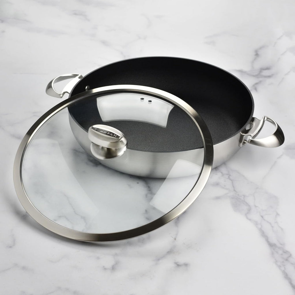 Scanpan CX+ 12.5' Braiser - 5.5-quart - Stratanium Plus Nonstick Chef's Pan - 5-ply Stainless Steel
