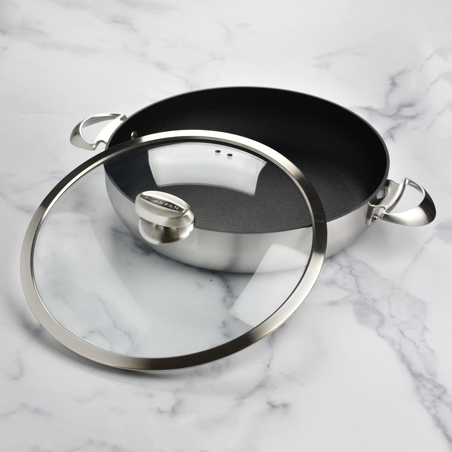 Scanpan CX+ 12.5' Braiser - 5.5-quart - Stratanium Plus Nonstick Chef's Pan - 5-ply Stainless Steel