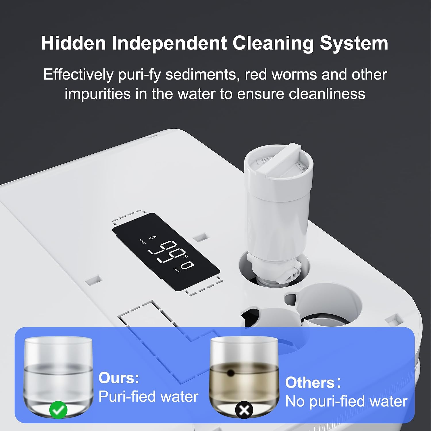 Smart Toilet with Bidet in with Ambient Lighting,Foam Shield & Blackout Flush,Electric Toilet Heated Seat for Bathrooms, Multiple Cleaning Modes