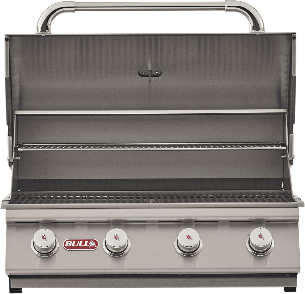 AMS Fireplace | Bull GRILLS outdoor 30' The Outlaw grill NG with Single Side Burner, SS Sink, Grill Cover, Refrigerator, Door & Drawer Combo w/5 in 1 BBQ Tool Set
