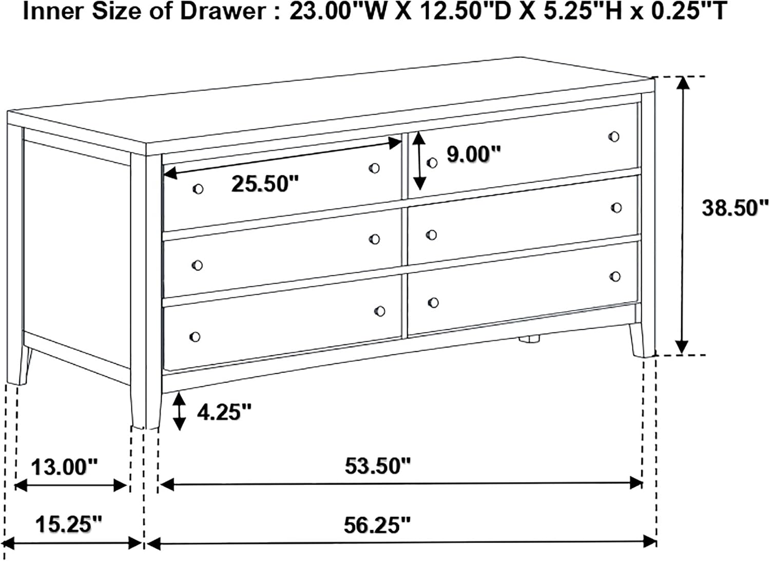 Coaster Home Furnishings Carlton Contemporary 5-Piece Bedroom Set Leatherette Upholstered Full Size Panel Bed Frame 51-inch Headboard Cappuccino 202091F-S5