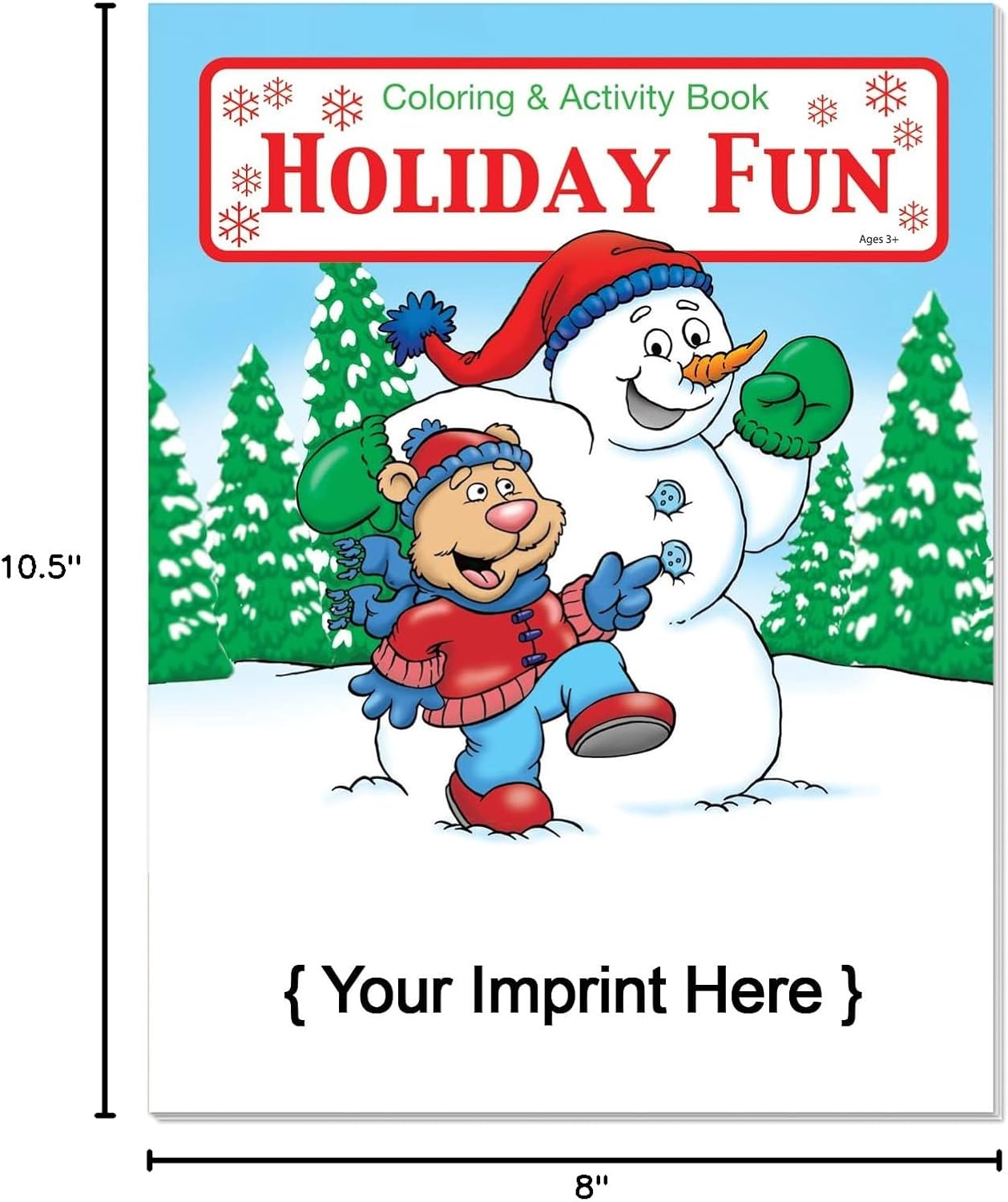 ZOCO – Holiday Fun Custom Coloring and Activity Books (250 Bulk Pack, Without Crayons) – Kids Holiday Activities Stocking Stuffers Treat Bags Party Favors – USA Made