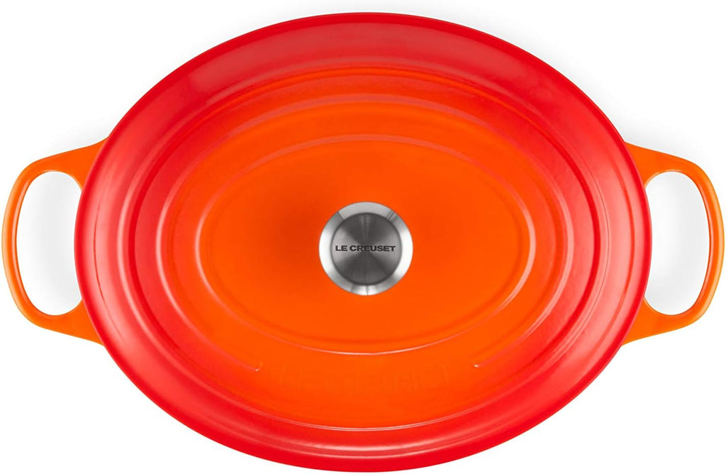 Le Creuset Signature Enamelled Cast Iron Oval Casserole Dish With Lid, 35 cm, 8.9 Litres, Volcanic, 21178350902430