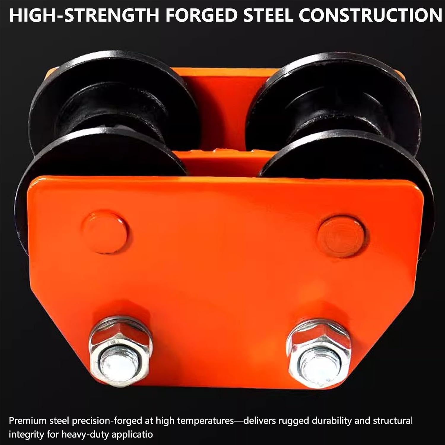 Push Beam Hand Truck, Chain-Driven Steel Manual Hand Truck, 1-3 Ton Capacity (2200-6600 Lbs), Adjustable Flange Width, Suitable For Straight And Curved I-Beams(3ton/6600lbs)