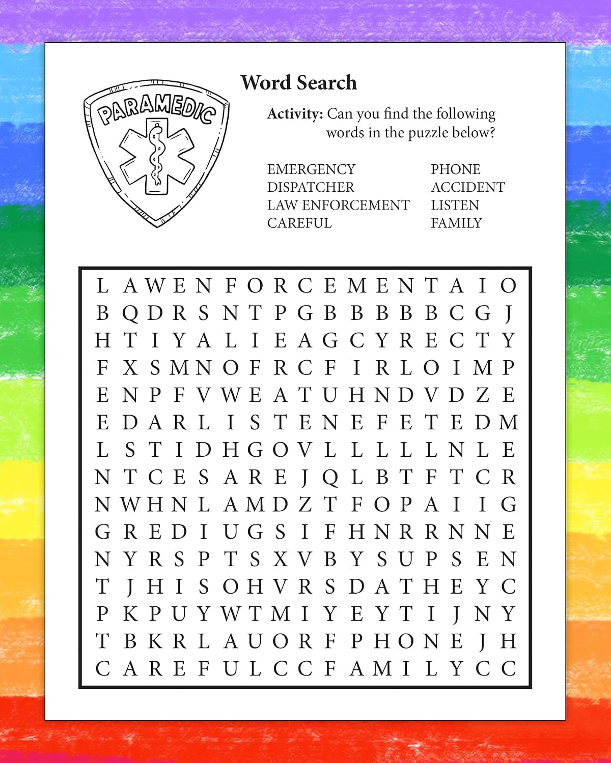 ZOCO – Learn About 911 – Custom Promotional Coloring Books (250 Bulk Pack, Without Crayons) – EMT, EMS Dispatcher, Police, Sheriff, Fire Department Handout for Kids