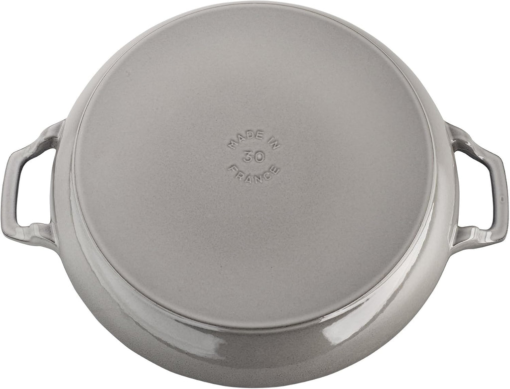 Staub Cast Iron 3.5-qt Braiser with Glass Lid - Graphite Grey
