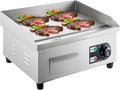 Commercial Electric Griddle 1500W Non-Stick Teppanyaki Grill with Adjustable Temperature Control 122°F-572°F, Flat Top Grill for Kitchen & Restaurant
