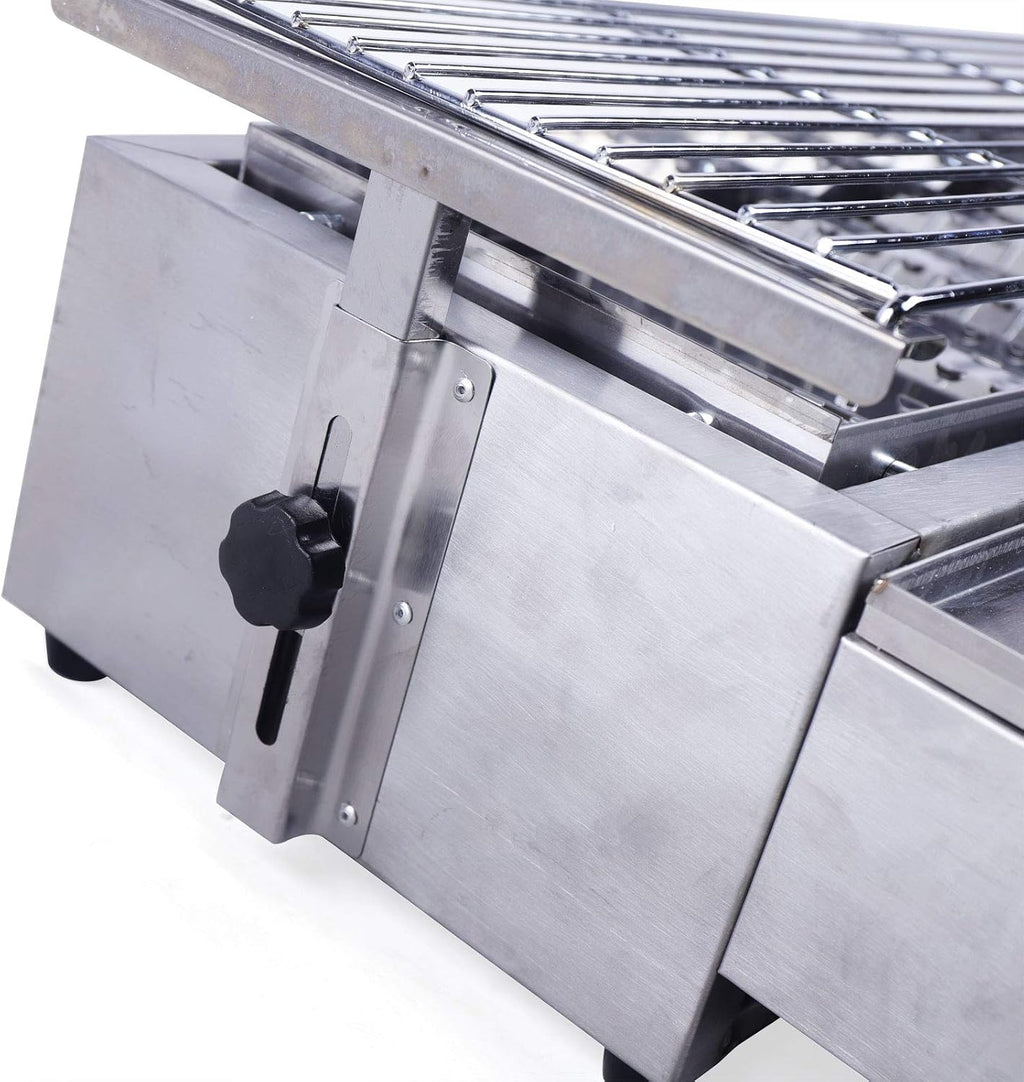 40'' Tabletop Grill Commercial LPG Gas BBQ Grill w/ 8 Burners Portable Gas Barbecues Griddle w/ 8 Independent Switches Griddle for Parties, Backyard barbeques, Camping or Picnicking
