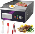 Commercial Electric Griddle 14', 2000W Flat Top Countertop Griddle, Non-Stick Chrome Plating Iron Cooking Plate for Restaurant