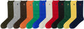 Polo Ralph Lauren Men's Cotton Ribbed Dress Crew Socks - 1 Pair Pack - Solid Color Cushioned Comfort