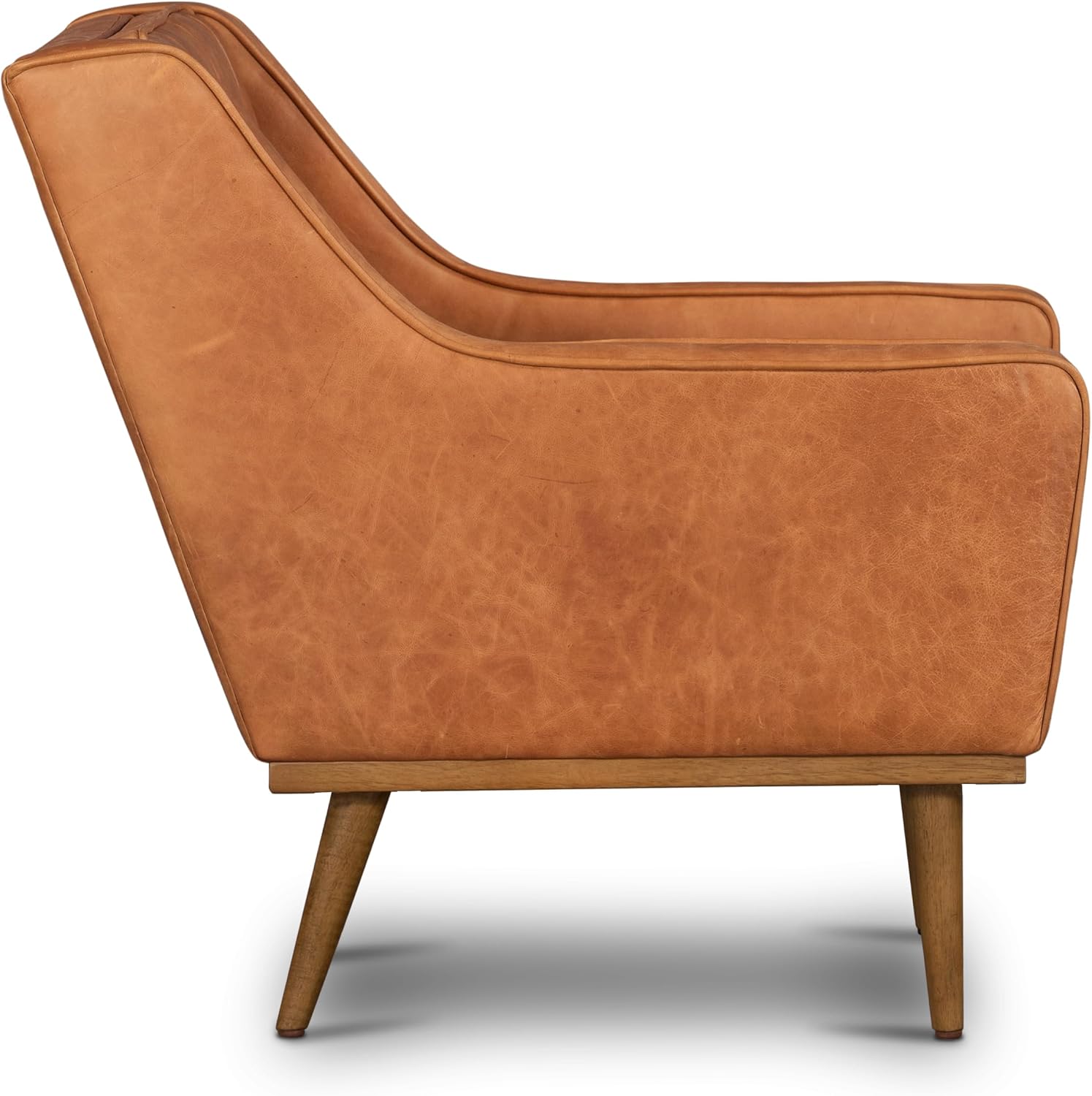 Gus Lounge Chair in Cognac Tan