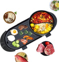Electric Flat Top Grill, Electric Griddle, Flattop Grills Indoor Safely Washable, Suitable for Frying Grilling Stir Frying(Black,69 * 26 * 14)