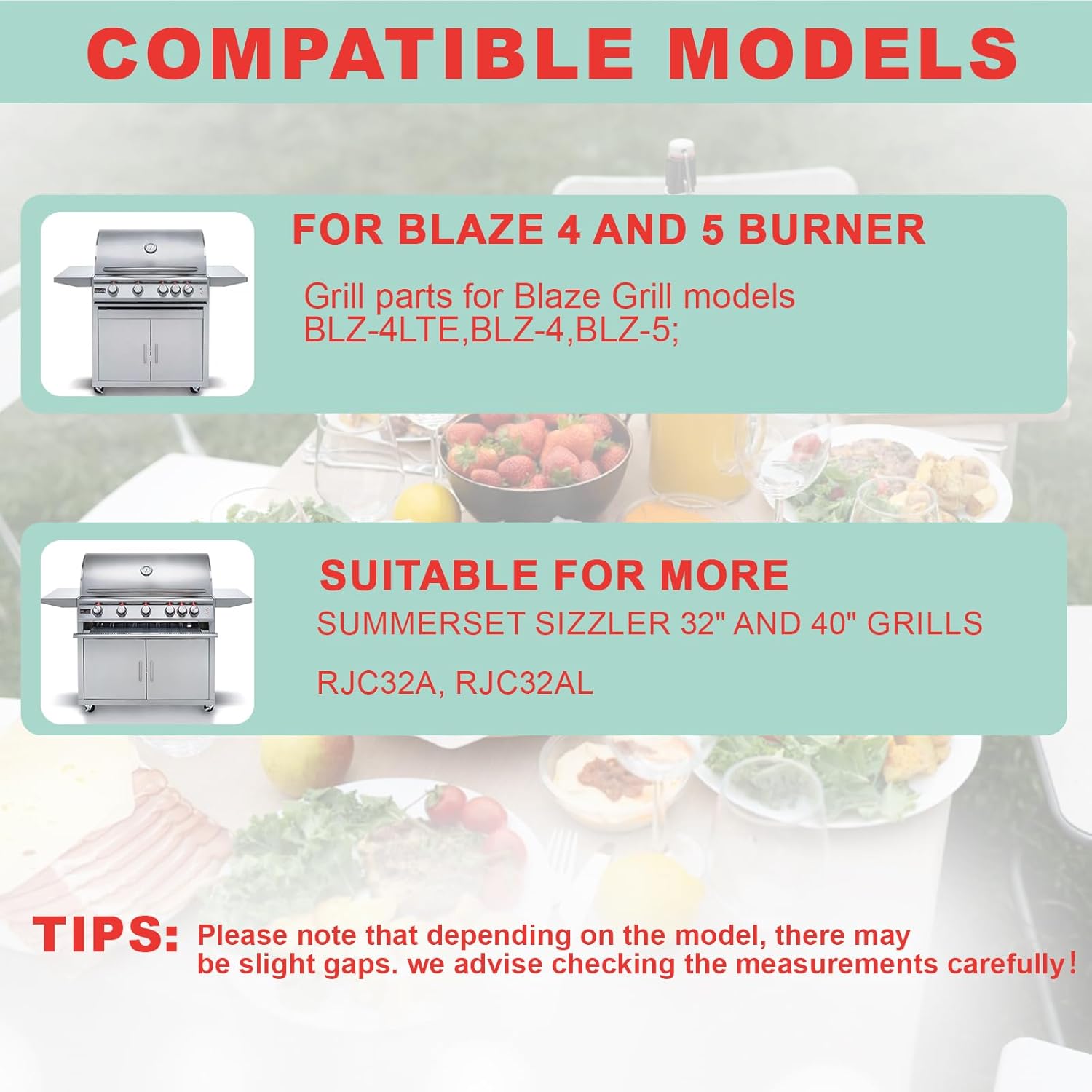Full Size Griddle Insert for Blaze Grill 4/5 Burner Gas Grill, Non-stick Flat Top Griddle Plate Replacement for BLZ-4LTE BLZ-5 Summerset Sizzler 32'' & 40'', RCS RJC32A, 29''L x 17.9''W Carbon Steel