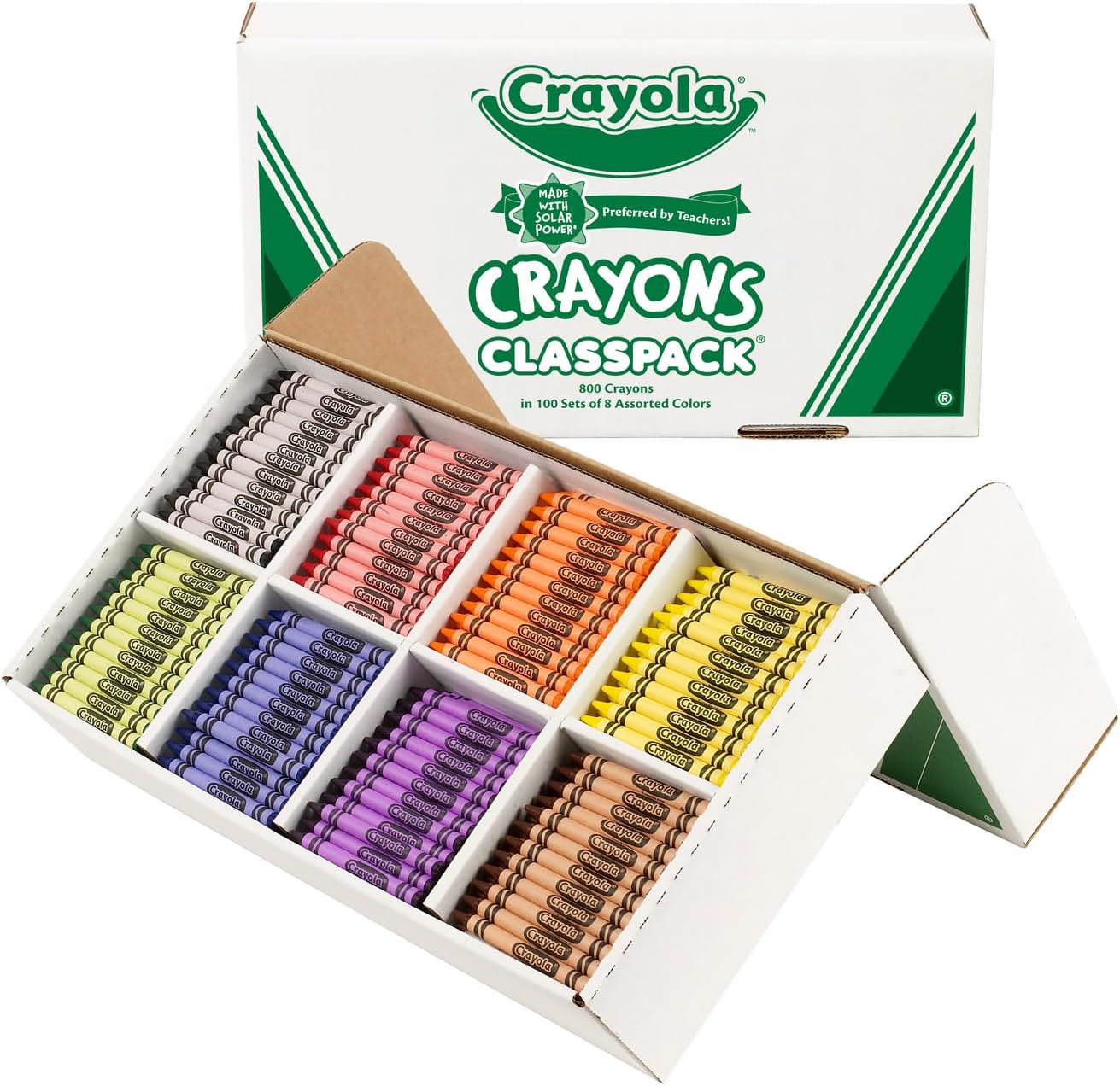 Wholesale CASE of 5 - Crayola 8-Color Classpack Crayons-Crayon Classpack,Regular 3-5/8'x5/16',800/BX,8 Assorted Clrs