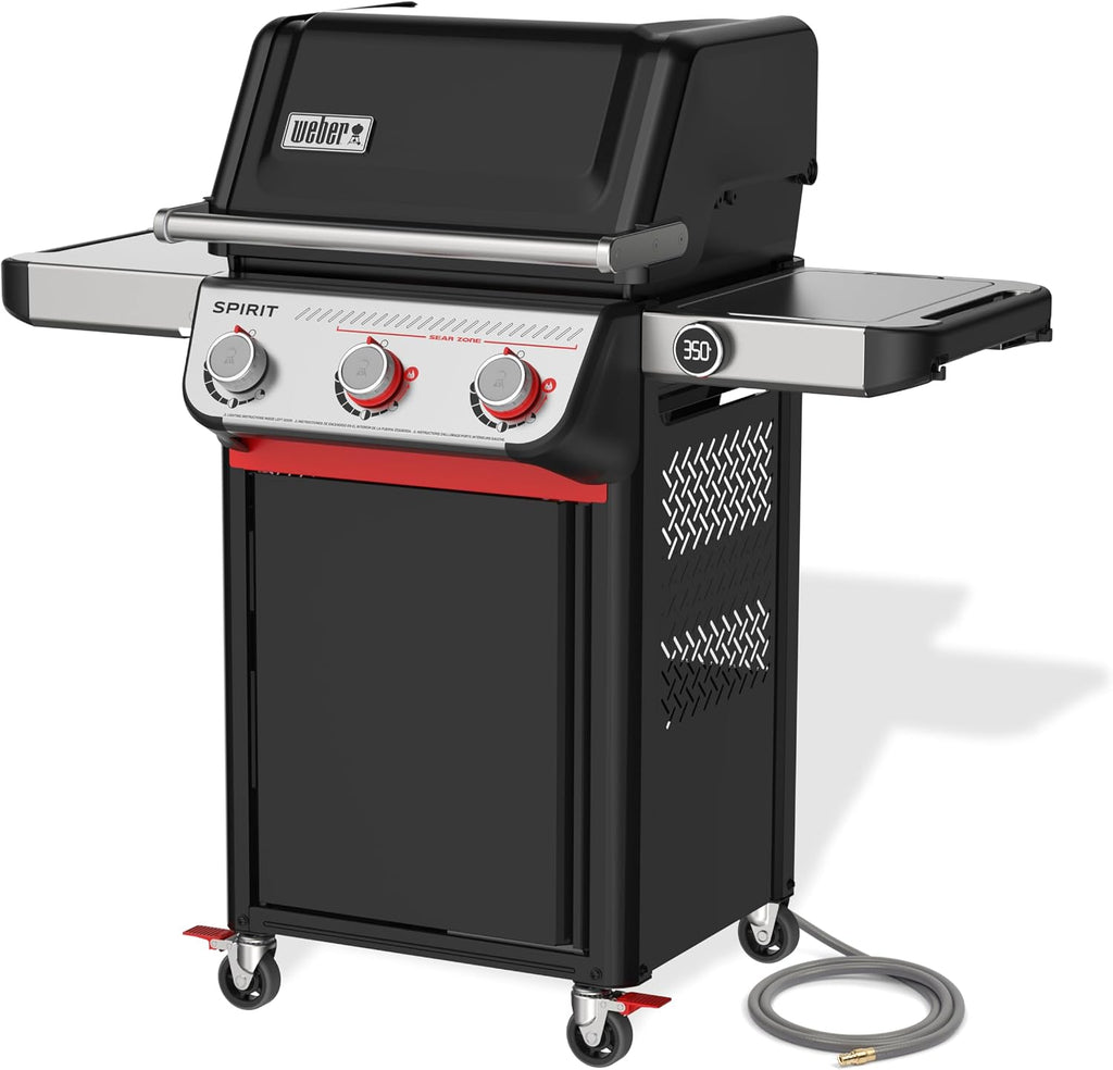 Weber Spirit EP-325 Natural Gas Grill for Outdoor Cooking and BBQ, 3 Boost Burners, Black