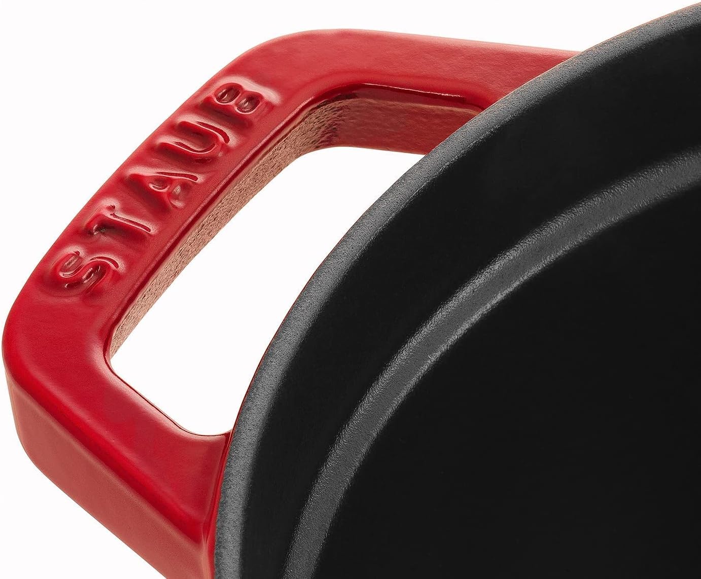 Staub La Cocotte Oval 40509-866 'Pico Cocotte Oval Cherry 12.2 inches (31 cm), Large, Two-Handed, Cast Enameled Pot, Induction Compatible