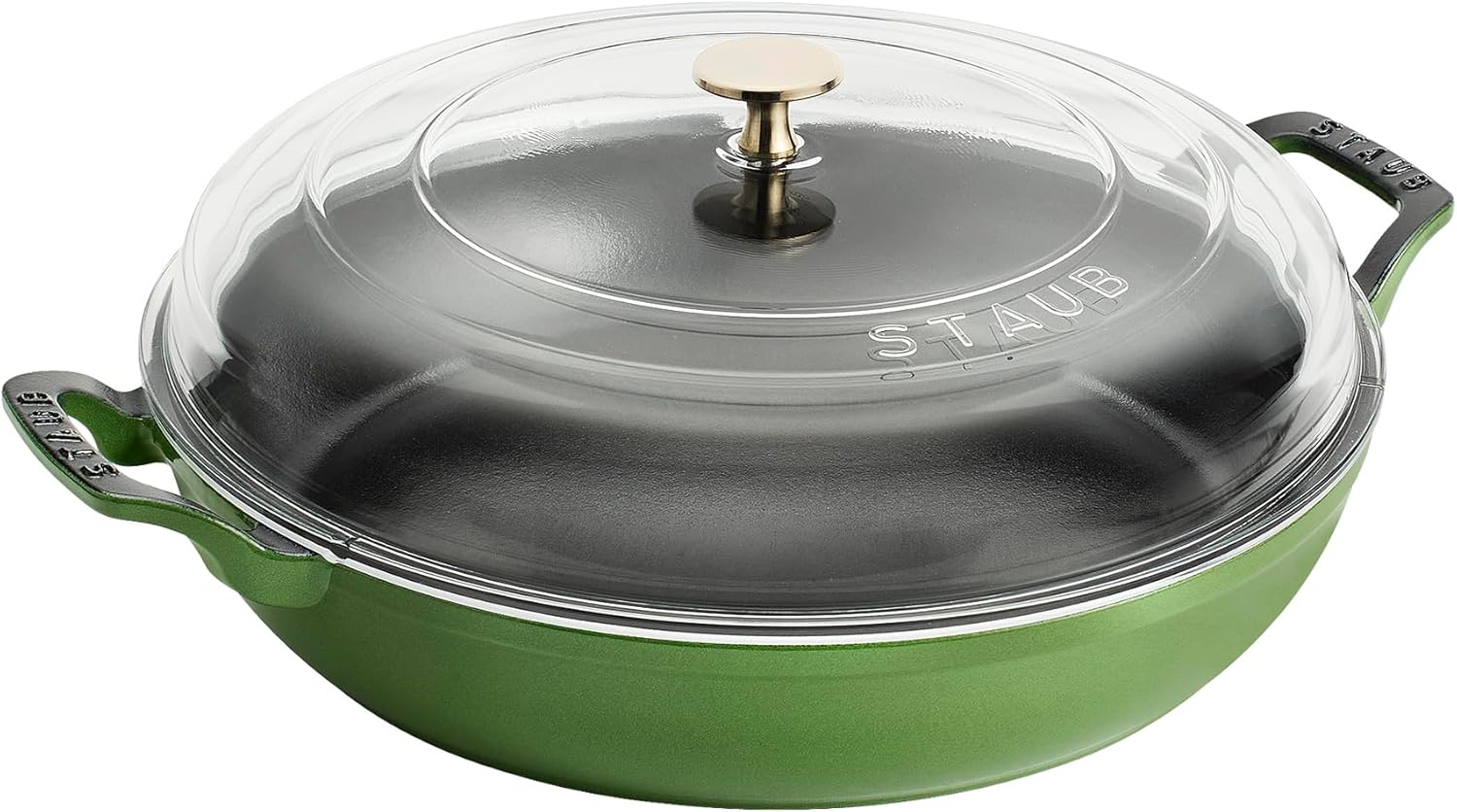 Staub Cast Iron 3.5-qt Braiser with Glass Lid - Pistachio