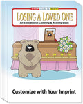 ZOCO – Losing a Loved One – Custom Educational Coloring and Activity Books (250 Bulk Pack, Without Crayons) – Funeral Home, Church Handouts for Kids – Add Your Imprint