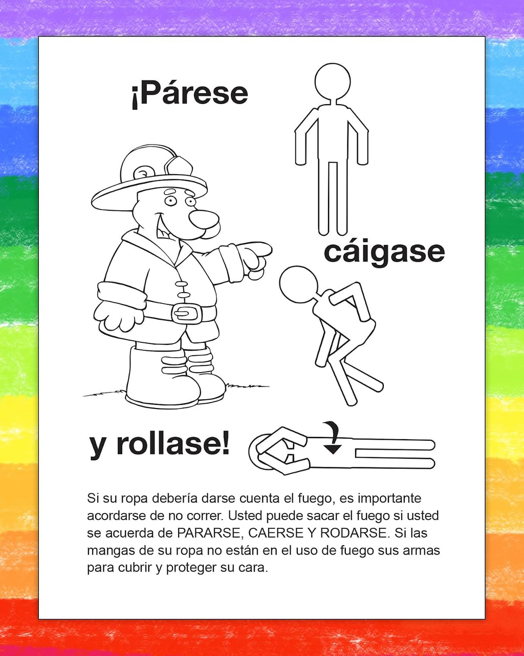 ZOCO – Fire Safety (in Spanish) Custom Coloring & Activity Books for Kids (250 Bulk Pack, Without Crayons) – Fire Prevention Week, National Night Out Educational Materials