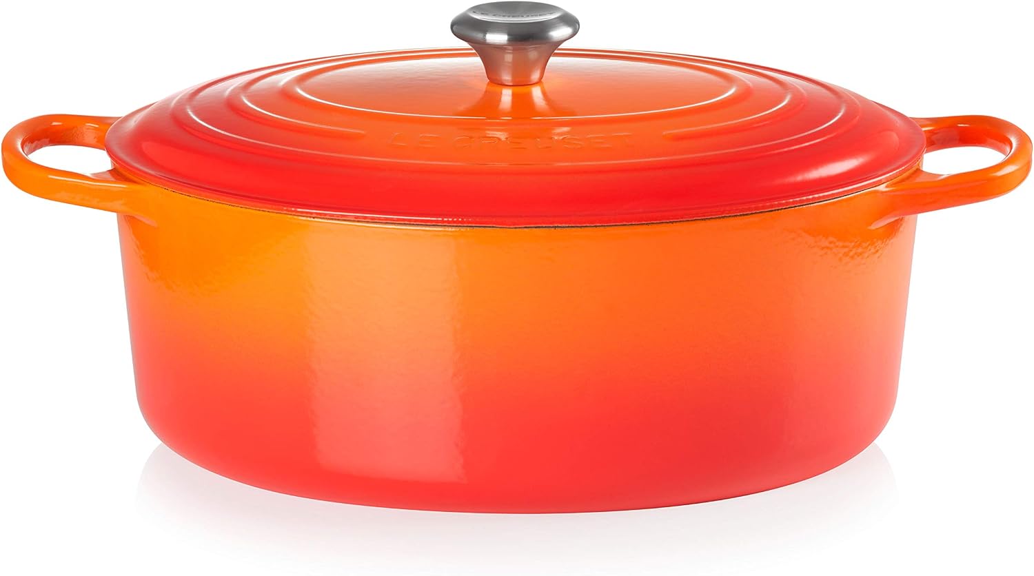Le Creuset Signature Enamelled Cast Iron Oval Casserole Dish With Lid, 35 cm, 8.9 Litres, Volcanic, 21178350902430