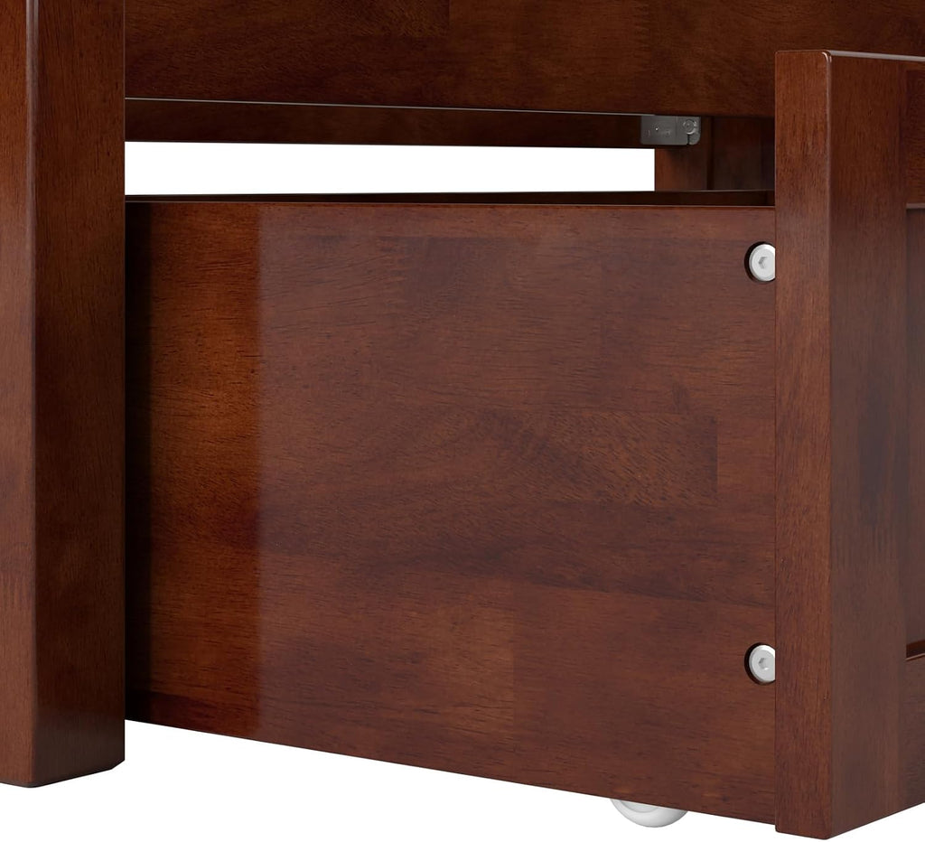 AFI Cambridge Twin Wood Daybed with Set of 2 Drawers in Walnut