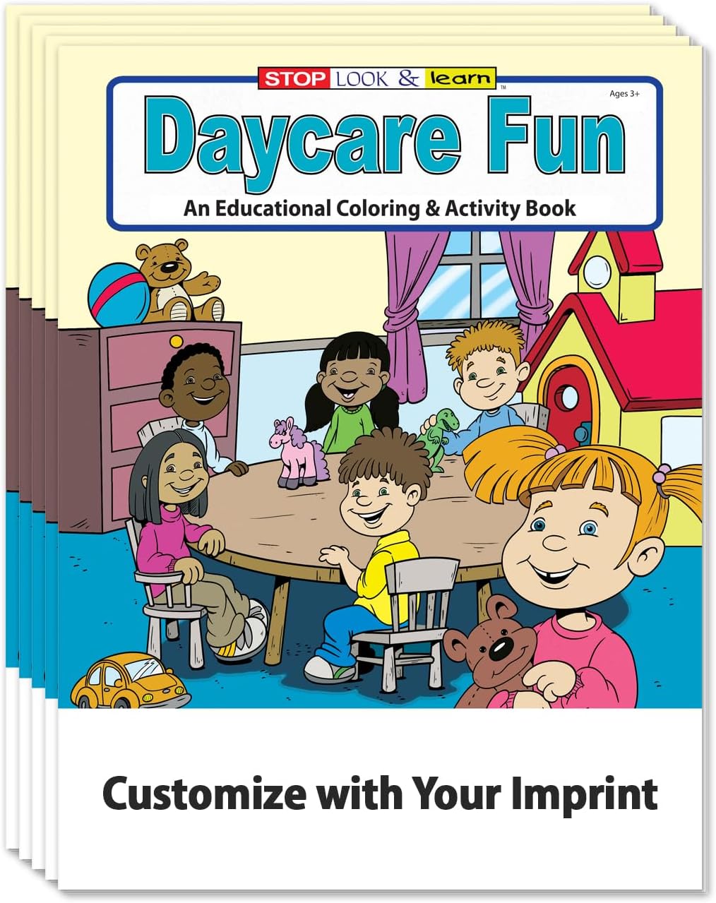 ZOCO – Daycare Fun – Custom Coloring Books (250 Bulk Pack, Without Crayons) – Preschool Educational Games, Puzzles, Activities for Kids