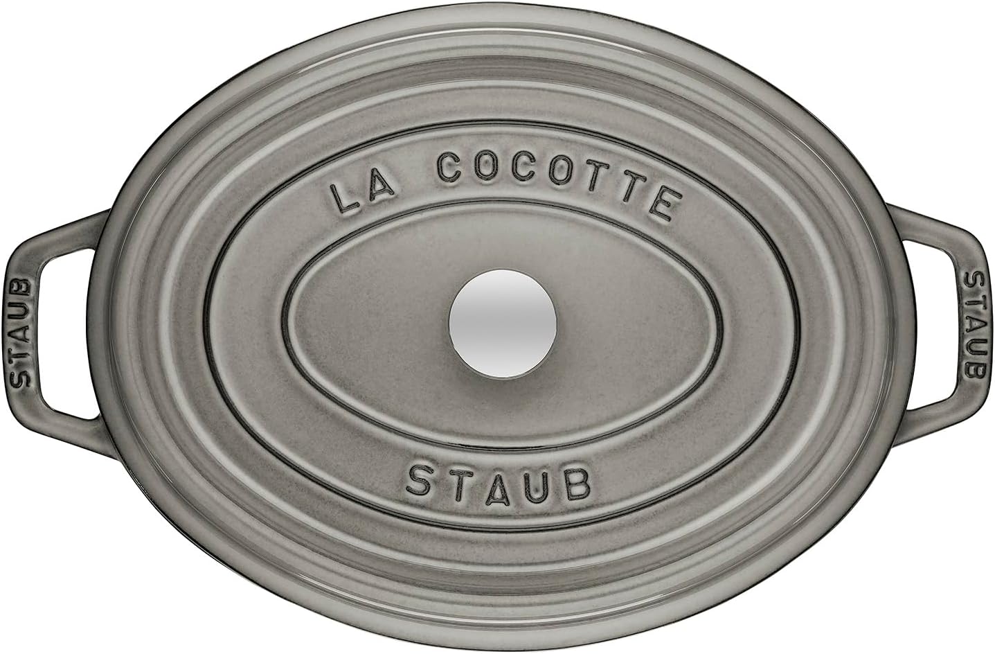 STAUB Cast Iron Roaster/Cocotte, Oval 17 cm, 1 L, Graphite Grey