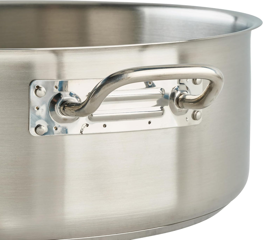 Winware - Stainless Steel 25 Quart Brasier with Cover