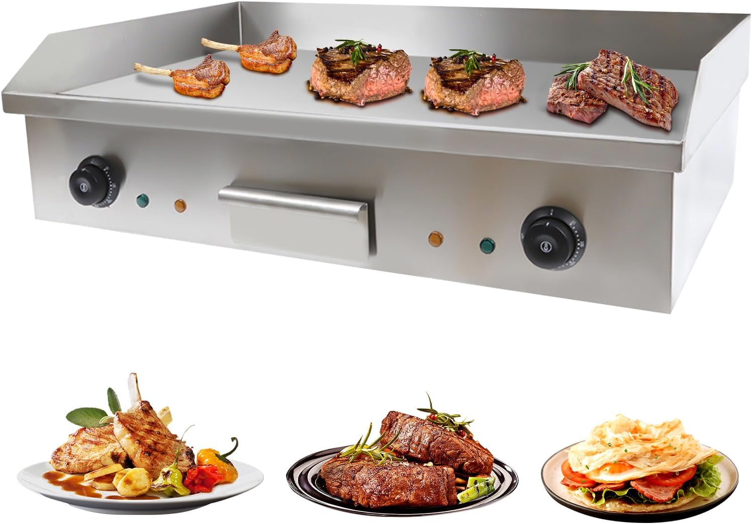 29' 3000W Commercial Electric Countertop Griddle,Countertop Griddle,Flat Top Grill,Hot Plate BBQ