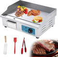 Electric Countertop Griddle Flat Top Grill Hot Plate BBQ Commercial Grill with Large Cooking Surface & Adjustable Temperature Control (818)